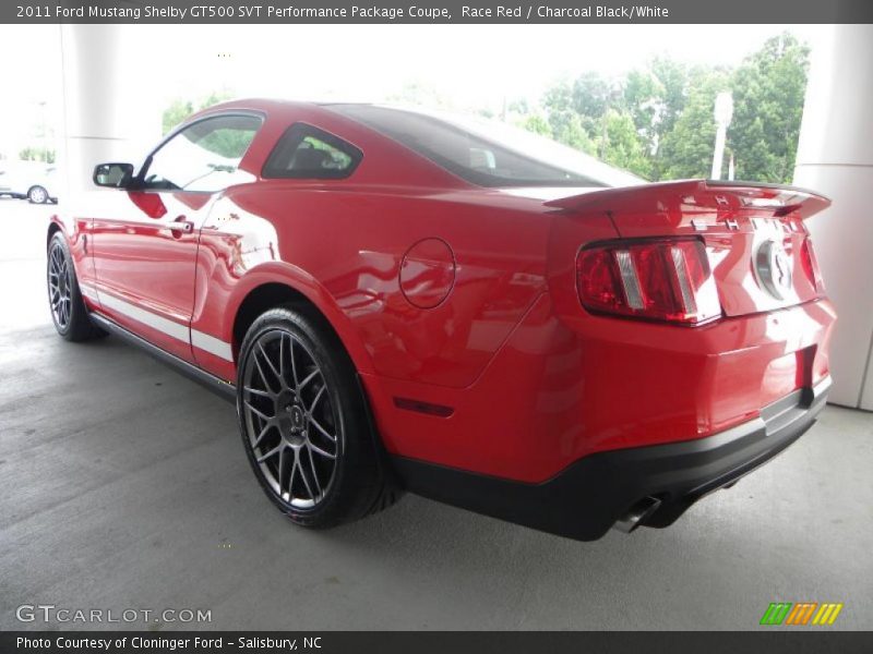 Race Red / Charcoal Black/White 2011 Ford Mustang Shelby GT500 SVT Performance Package Coupe