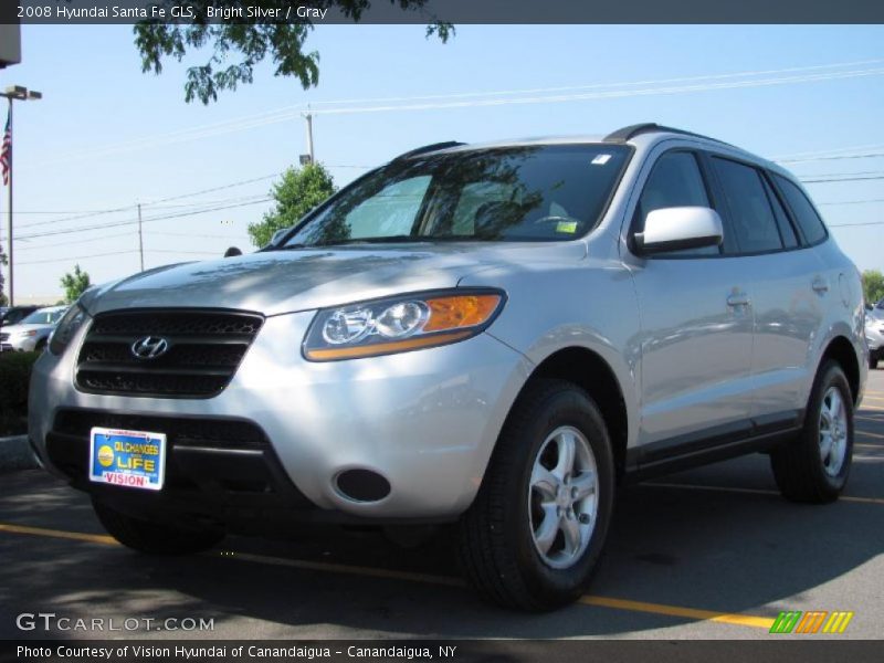 Bright Silver / Gray 2008 Hyundai Santa Fe GLS