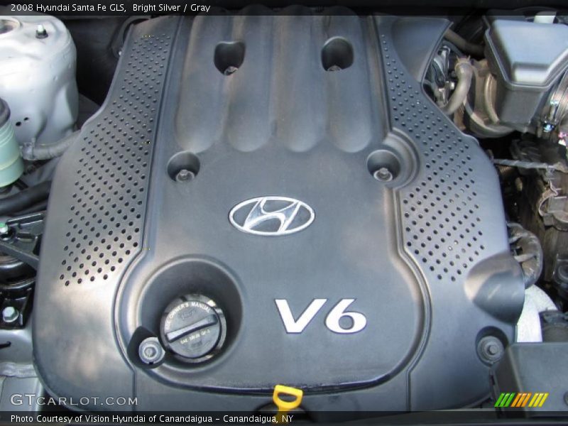 Bright Silver / Gray 2008 Hyundai Santa Fe GLS