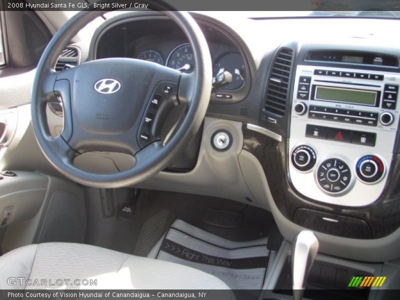 Bright Silver / Gray 2008 Hyundai Santa Fe GLS