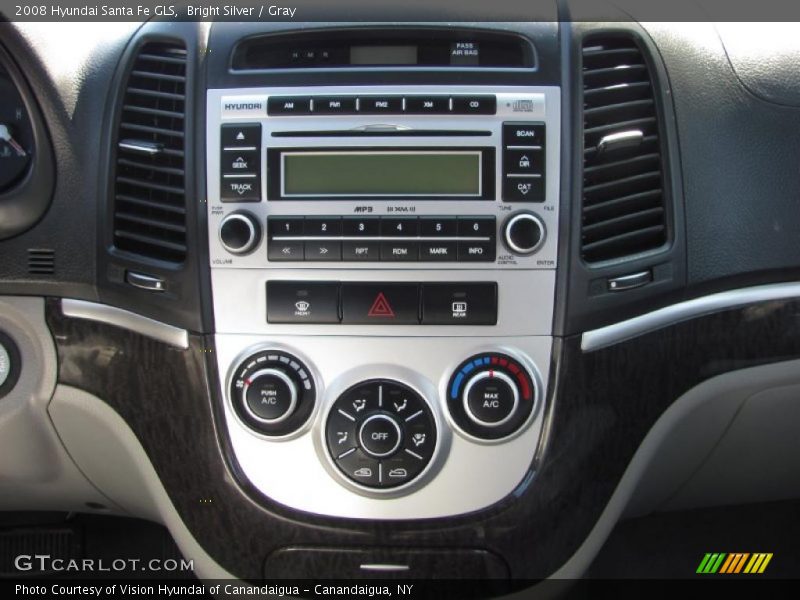 Bright Silver / Gray 2008 Hyundai Santa Fe GLS