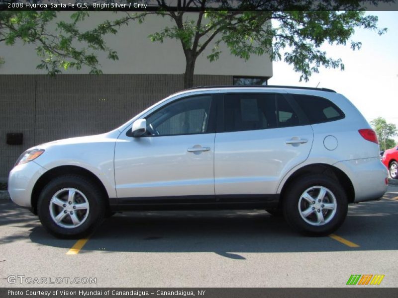 Bright Silver / Gray 2008 Hyundai Santa Fe GLS