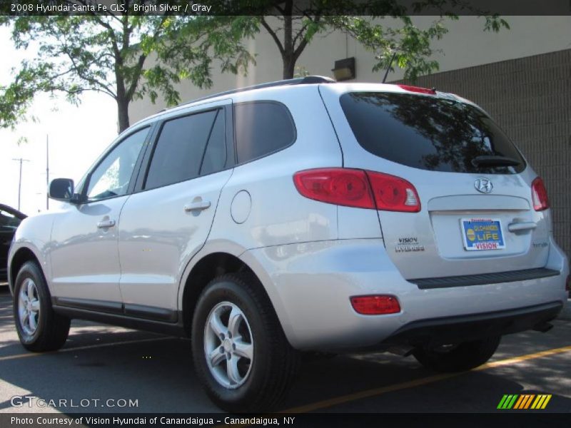 Bright Silver / Gray 2008 Hyundai Santa Fe GLS