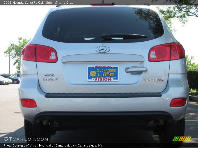 Bright Silver / Gray 2008 Hyundai Santa Fe GLS