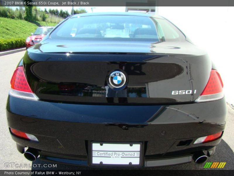 Jet Black / Black 2007 BMW 6 Series 650i Coupe