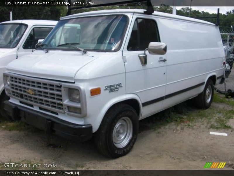 White / Gray 1995 Chevrolet Chevy Van G20 Cargo