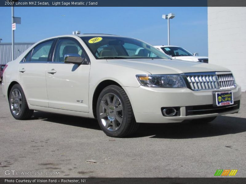 Light Sage Metallic / Sand 2007 Lincoln MKZ Sedan