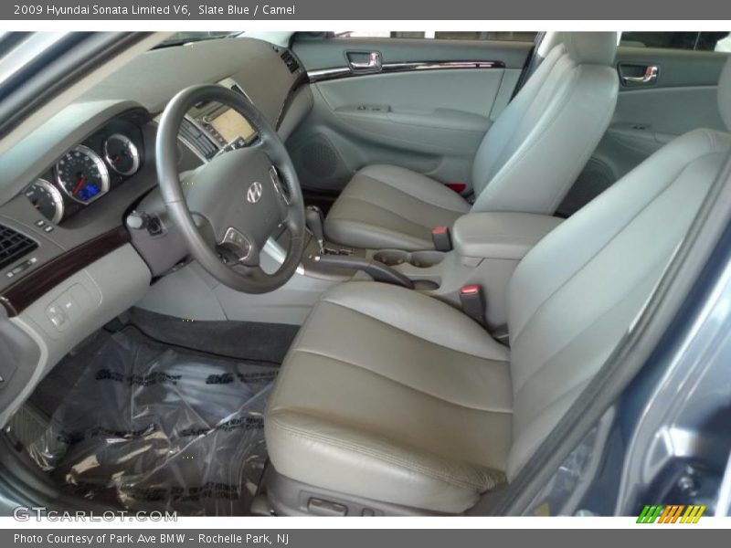 Slate Blue / Camel 2009 Hyundai Sonata Limited V6