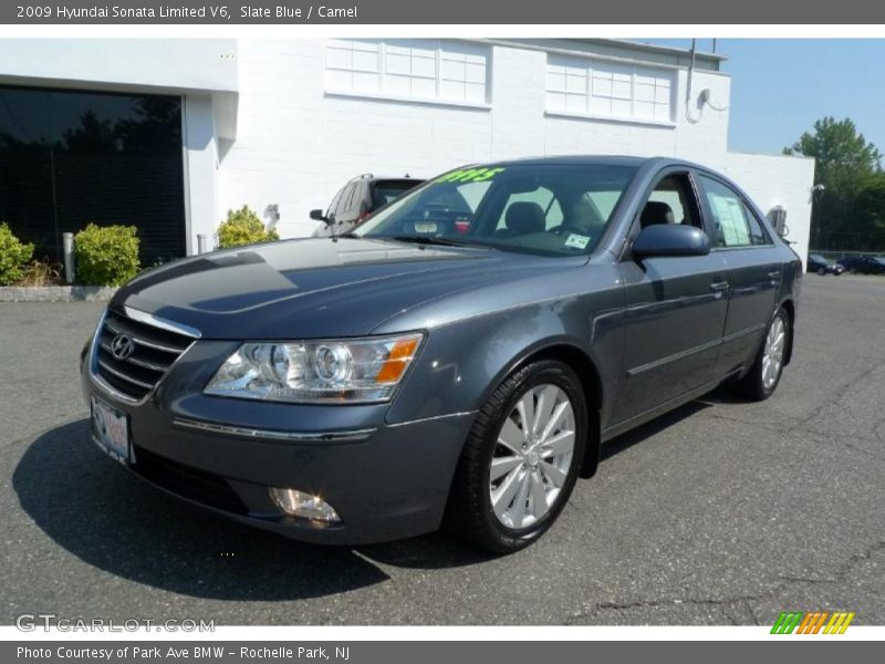 Slate Blue / Camel 2009 Hyundai Sonata Limited V6