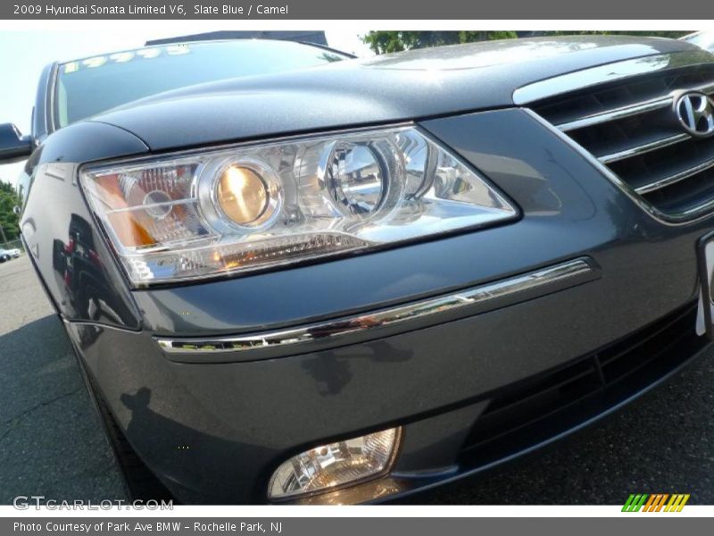 Slate Blue / Camel 2009 Hyundai Sonata Limited V6
