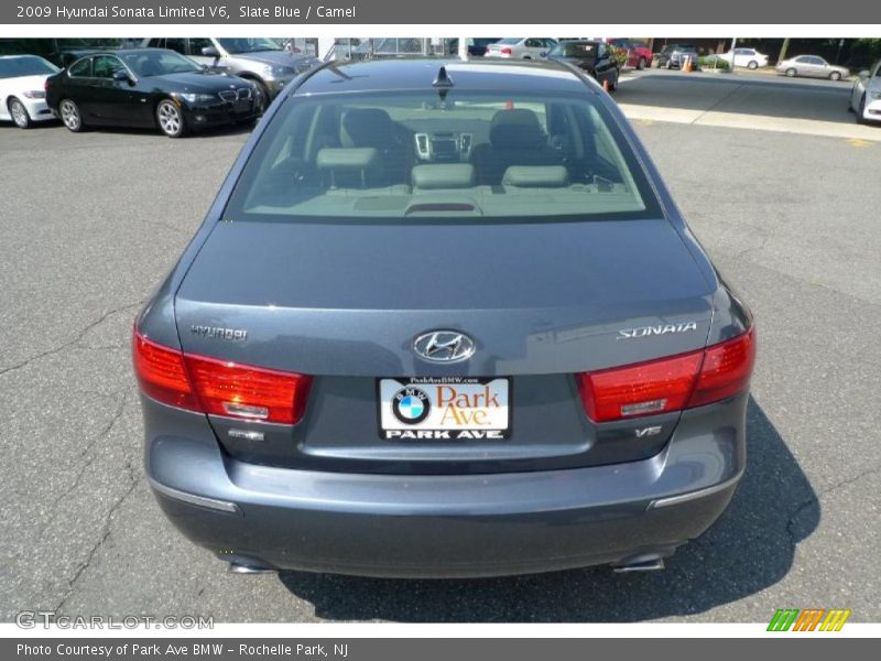 Slate Blue / Camel 2009 Hyundai Sonata Limited V6