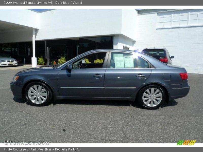 Slate Blue / Camel 2009 Hyundai Sonata Limited V6