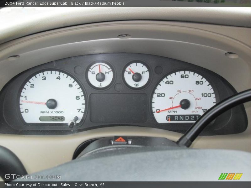 Black / Black/Medium Pebble 2004 Ford Ranger Edge SuperCab