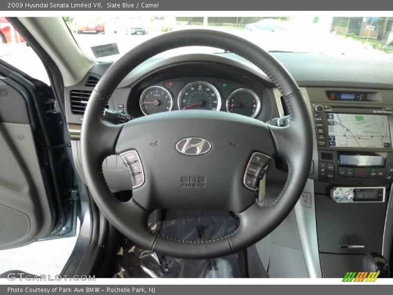 Slate Blue / Camel 2009 Hyundai Sonata Limited V6