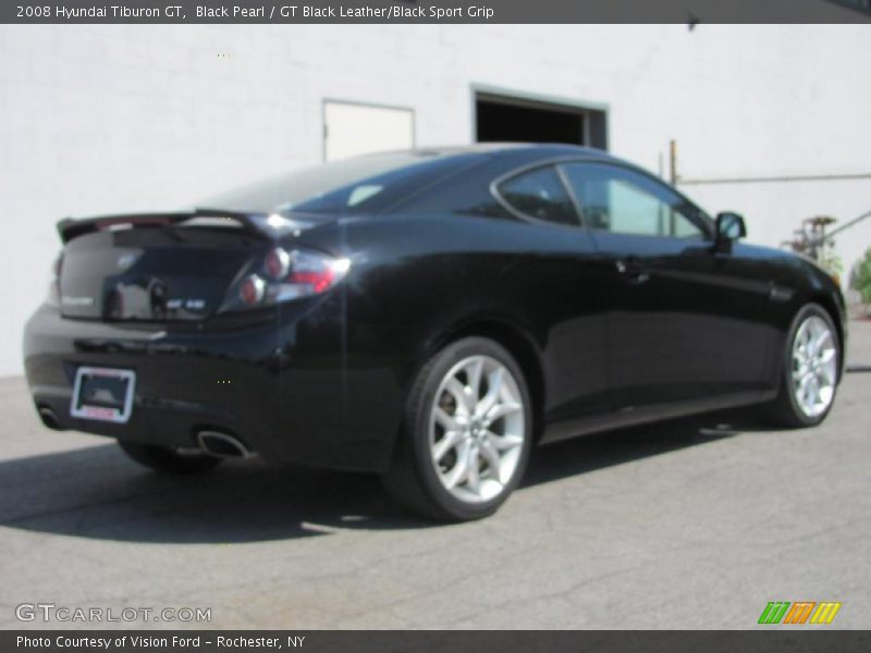 Black Pearl / GT Black Leather/Black Sport Grip 2008 Hyundai Tiburon GT