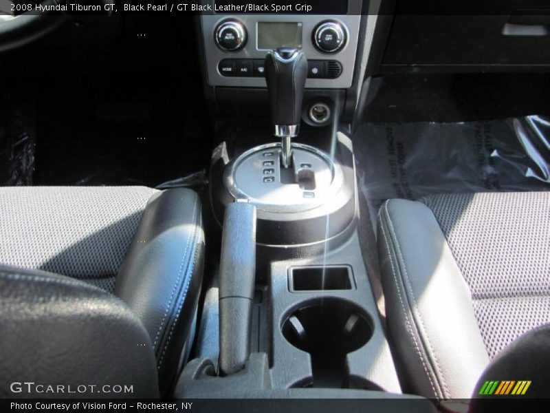 Black Pearl / GT Black Leather/Black Sport Grip 2008 Hyundai Tiburon GT