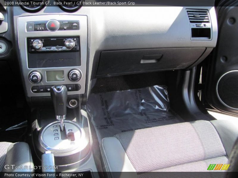 Black Pearl / GT Black Leather/Black Sport Grip 2008 Hyundai Tiburon GT