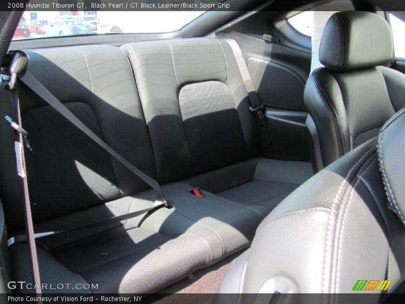 Black Pearl / GT Black Leather/Black Sport Grip 2008 Hyundai Tiburon GT