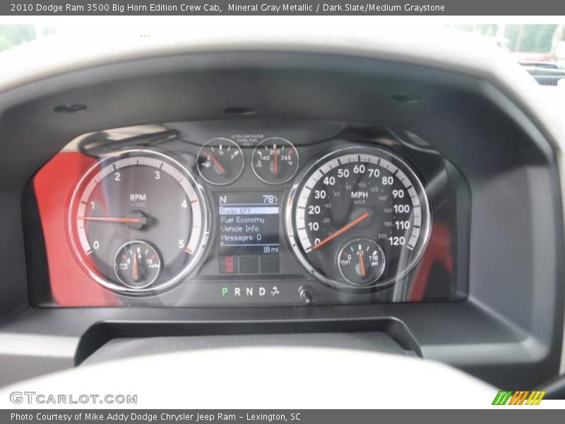 Mineral Gray Metallic / Dark Slate/Medium Graystone 2010 Dodge Ram 3500 Big Horn Edition Crew Cab