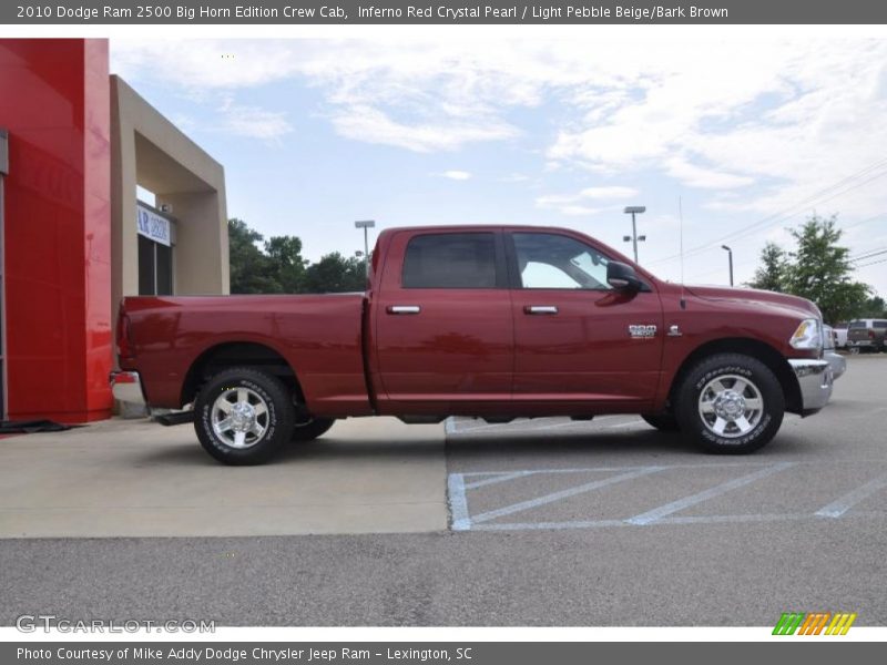 Inferno Red Crystal Pearl / Light Pebble Beige/Bark Brown 2010 Dodge Ram 2500 Big Horn Edition Crew Cab