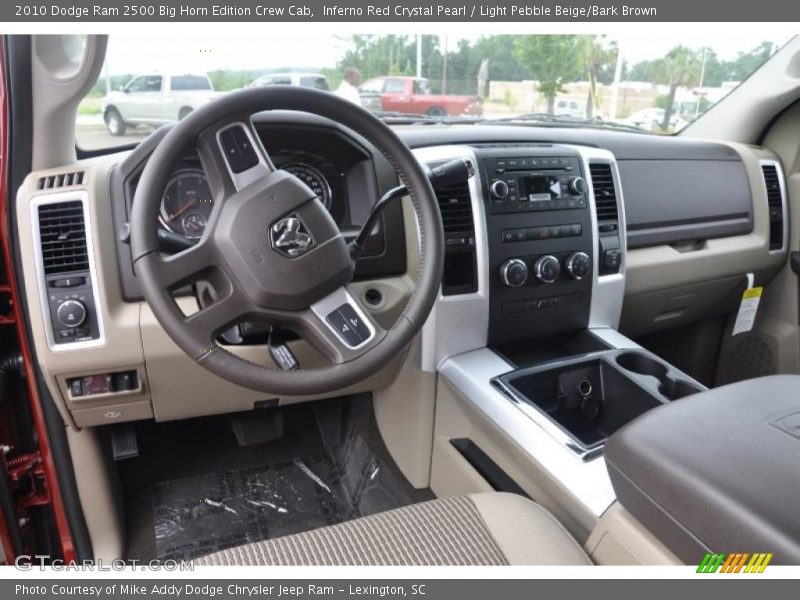 Inferno Red Crystal Pearl / Light Pebble Beige/Bark Brown 2010 Dodge Ram 2500 Big Horn Edition Crew Cab