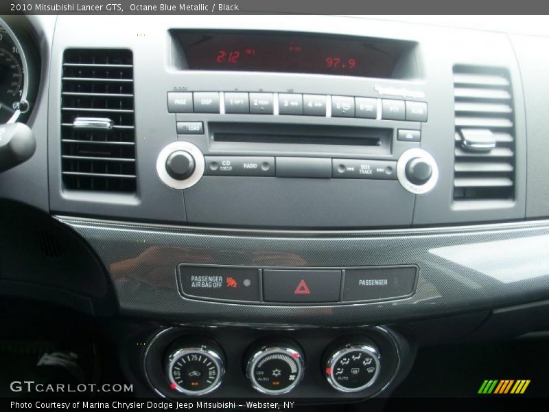 Octane Blue Metallic / Black 2010 Mitsubishi Lancer GTS