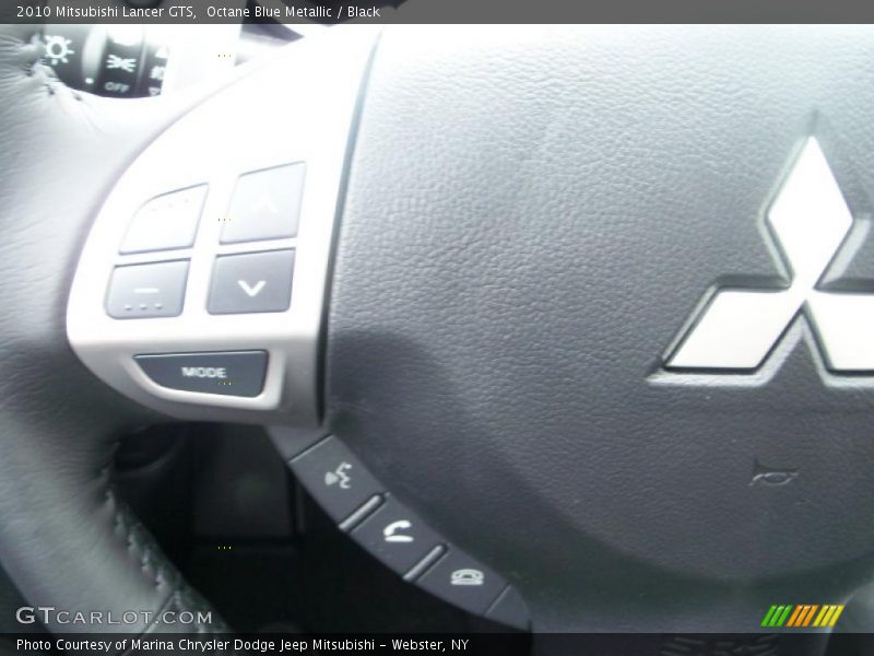 Octane Blue Metallic / Black 2010 Mitsubishi Lancer GTS