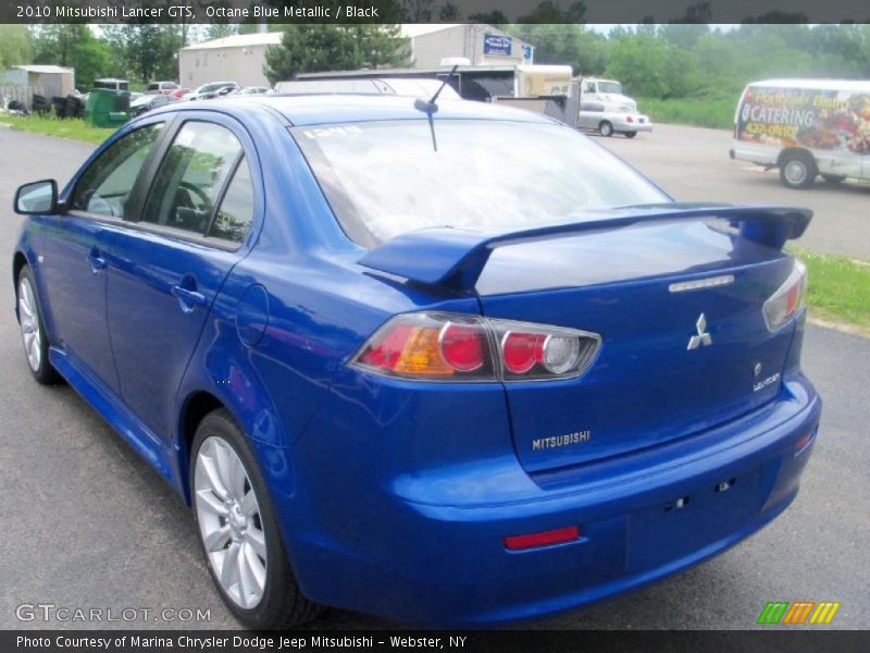 Octane Blue Metallic / Black 2010 Mitsubishi Lancer GTS