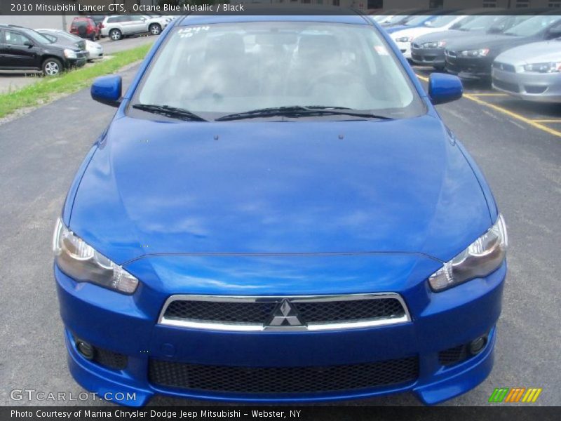 Octane Blue Metallic / Black 2010 Mitsubishi Lancer GTS
