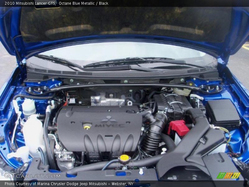 Octane Blue Metallic / Black 2010 Mitsubishi Lancer GTS