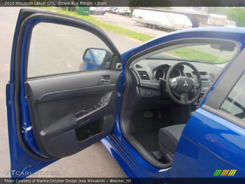 Octane Blue Metallic / Black 2010 Mitsubishi Lancer GTS