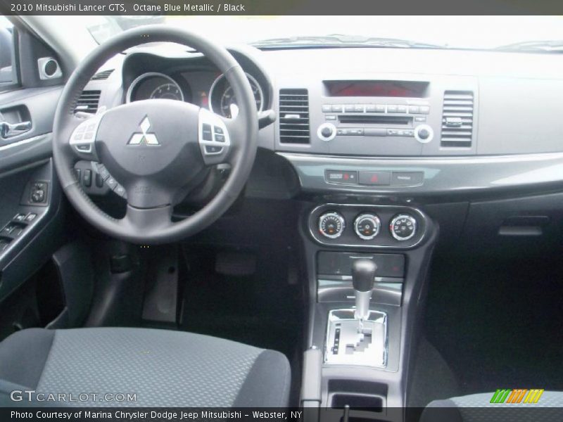 Octane Blue Metallic / Black 2010 Mitsubishi Lancer GTS
