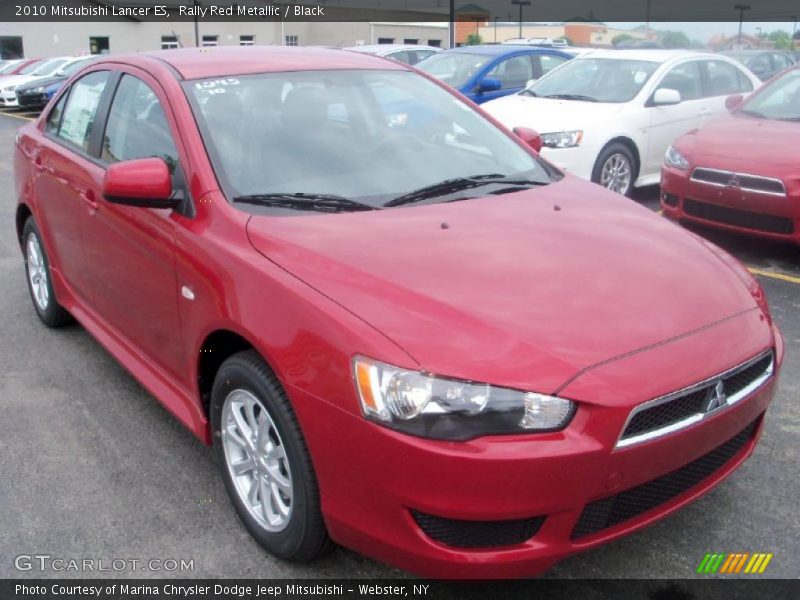 Rally Red Metallic / Black 2010 Mitsubishi Lancer ES