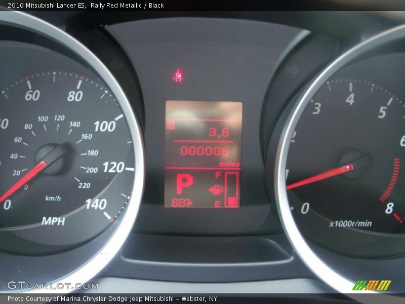 Rally Red Metallic / Black 2010 Mitsubishi Lancer ES