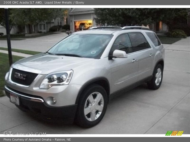 Liquid Silver Metallic / Ebony 2008 GMC Acadia SLT AWD