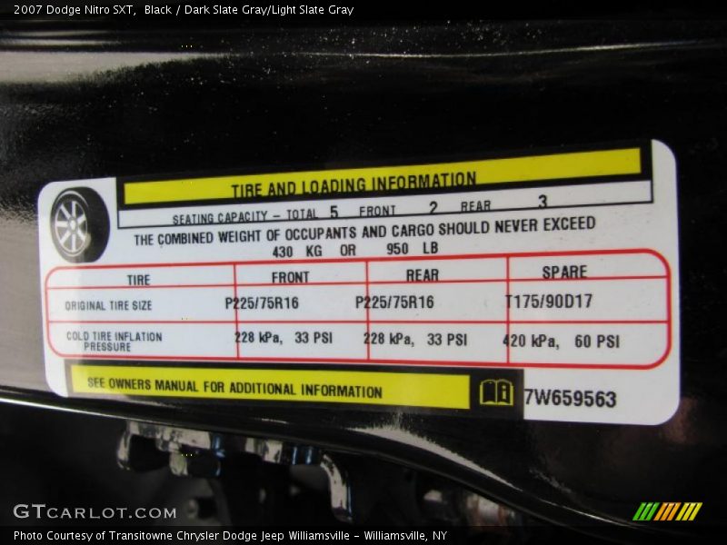 Black / Dark Slate Gray/Light Slate Gray 2007 Dodge Nitro SXT