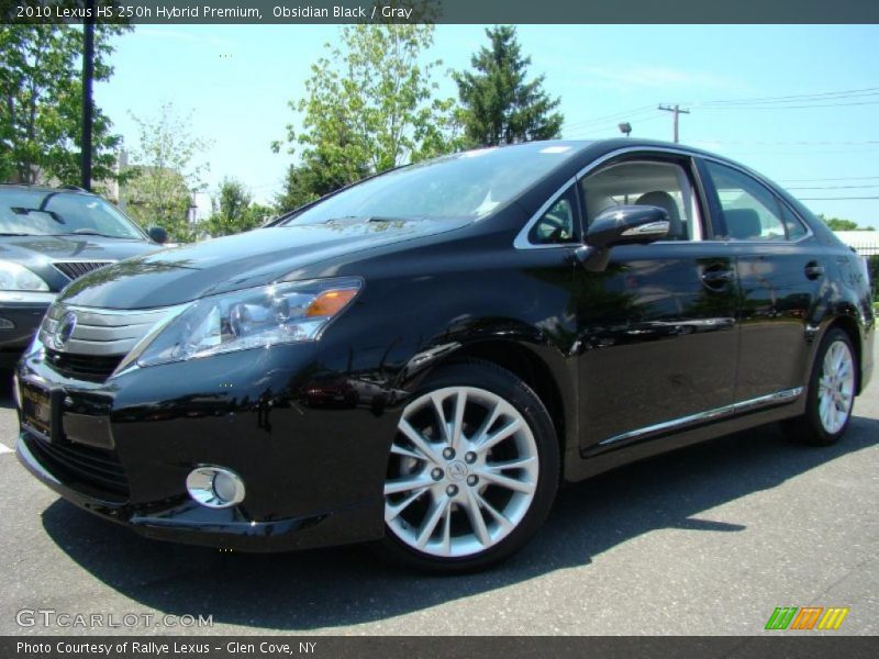 Obsidian Black / Gray 2010 Lexus HS 250h Hybrid Premium