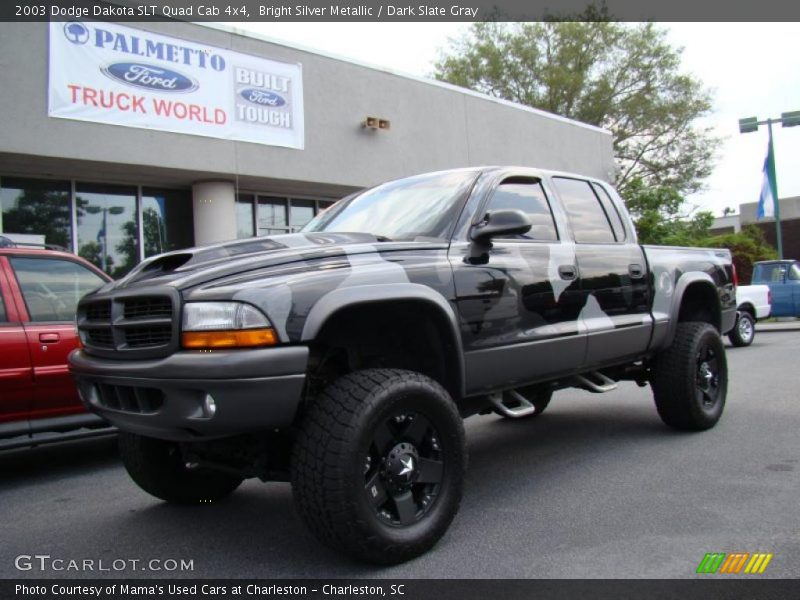 Bright Silver Metallic / Dark Slate Gray 2003 Dodge Dakota SLT Quad Cab 4x4