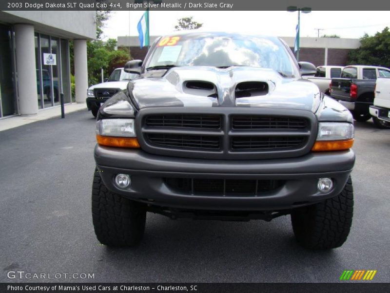 Bright Silver Metallic / Dark Slate Gray 2003 Dodge Dakota SLT Quad Cab 4x4