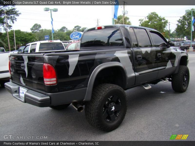 Bright Silver Metallic / Dark Slate Gray 2003 Dodge Dakota SLT Quad Cab 4x4