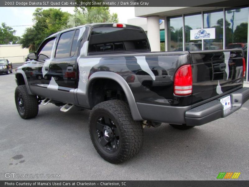 Bright Silver Metallic / Dark Slate Gray 2003 Dodge Dakota SLT Quad Cab 4x4