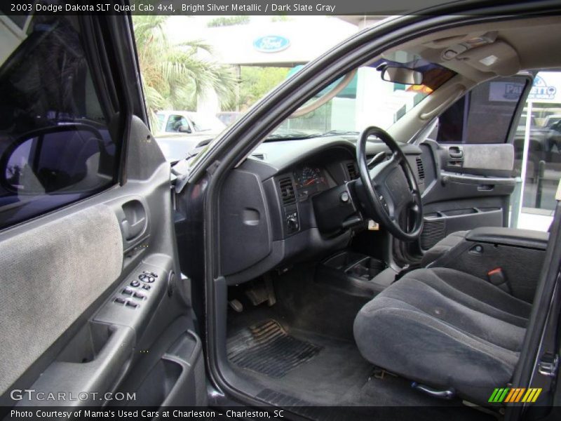 Bright Silver Metallic / Dark Slate Gray 2003 Dodge Dakota SLT Quad Cab 4x4