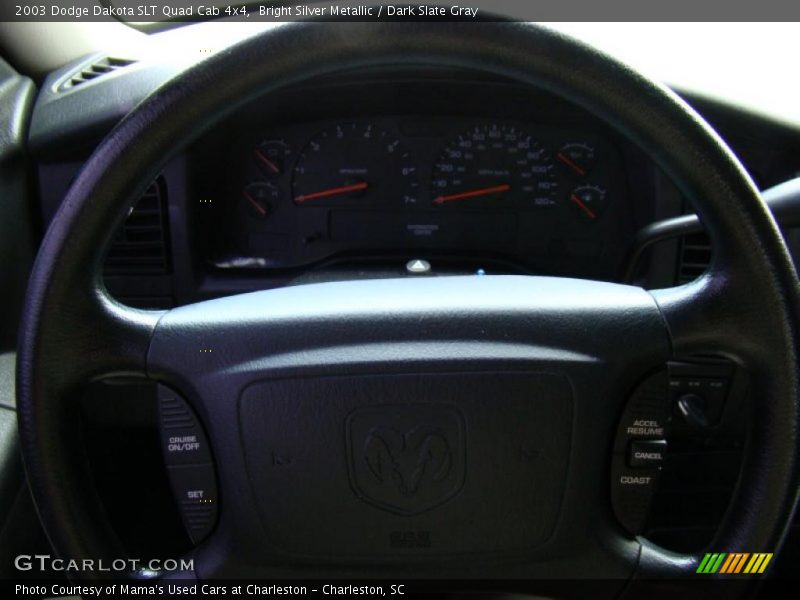 Bright Silver Metallic / Dark Slate Gray 2003 Dodge Dakota SLT Quad Cab 4x4
