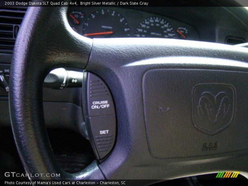 Bright Silver Metallic / Dark Slate Gray 2003 Dodge Dakota SLT Quad Cab 4x4