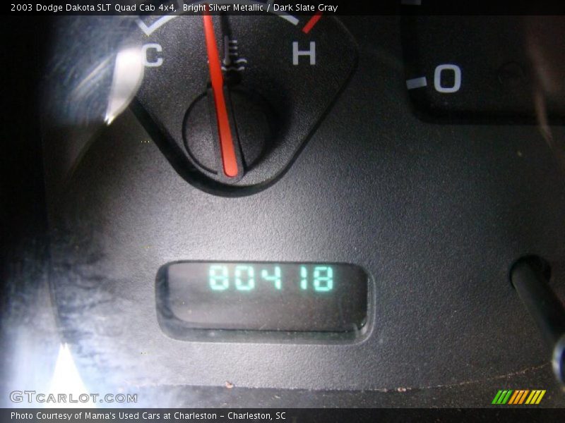 Bright Silver Metallic / Dark Slate Gray 2003 Dodge Dakota SLT Quad Cab 4x4