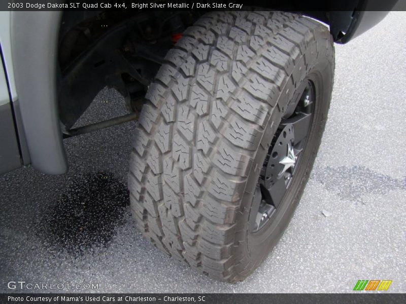 Bright Silver Metallic / Dark Slate Gray 2003 Dodge Dakota SLT Quad Cab 4x4