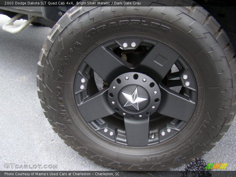 Bright Silver Metallic / Dark Slate Gray 2003 Dodge Dakota SLT Quad Cab 4x4