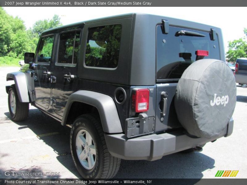 Black / Dark Slate Gray/Medium Slate Gray 2007 Jeep Wrangler Unlimited X 4x4