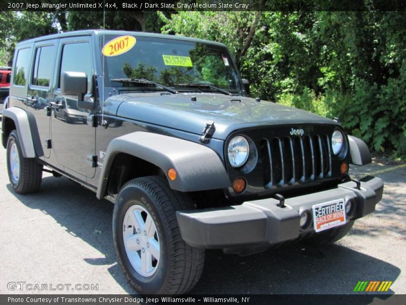 Black / Dark Slate Gray/Medium Slate Gray 2007 Jeep Wrangler Unlimited X 4x4