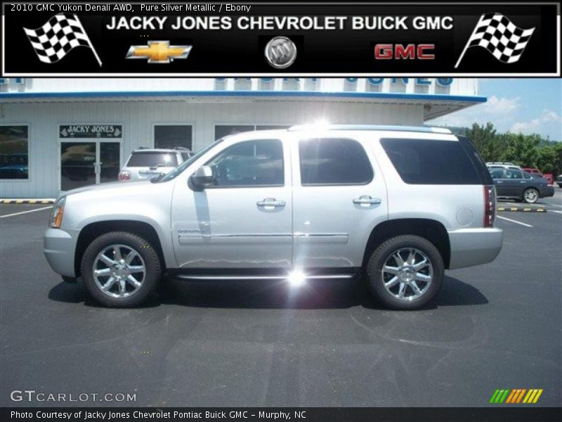 Pure Silver Metallic / Ebony 2010 GMC Yukon Denali AWD